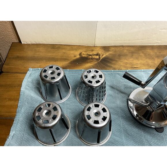 Vintage King Kutter Healthy Gourmet Kitchen Cutter Food Processor Slicer 5 Cones - Picture 4 of 16
